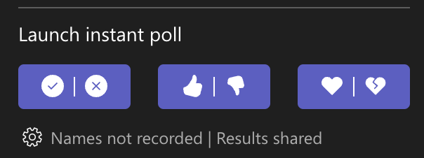 Instant poll options